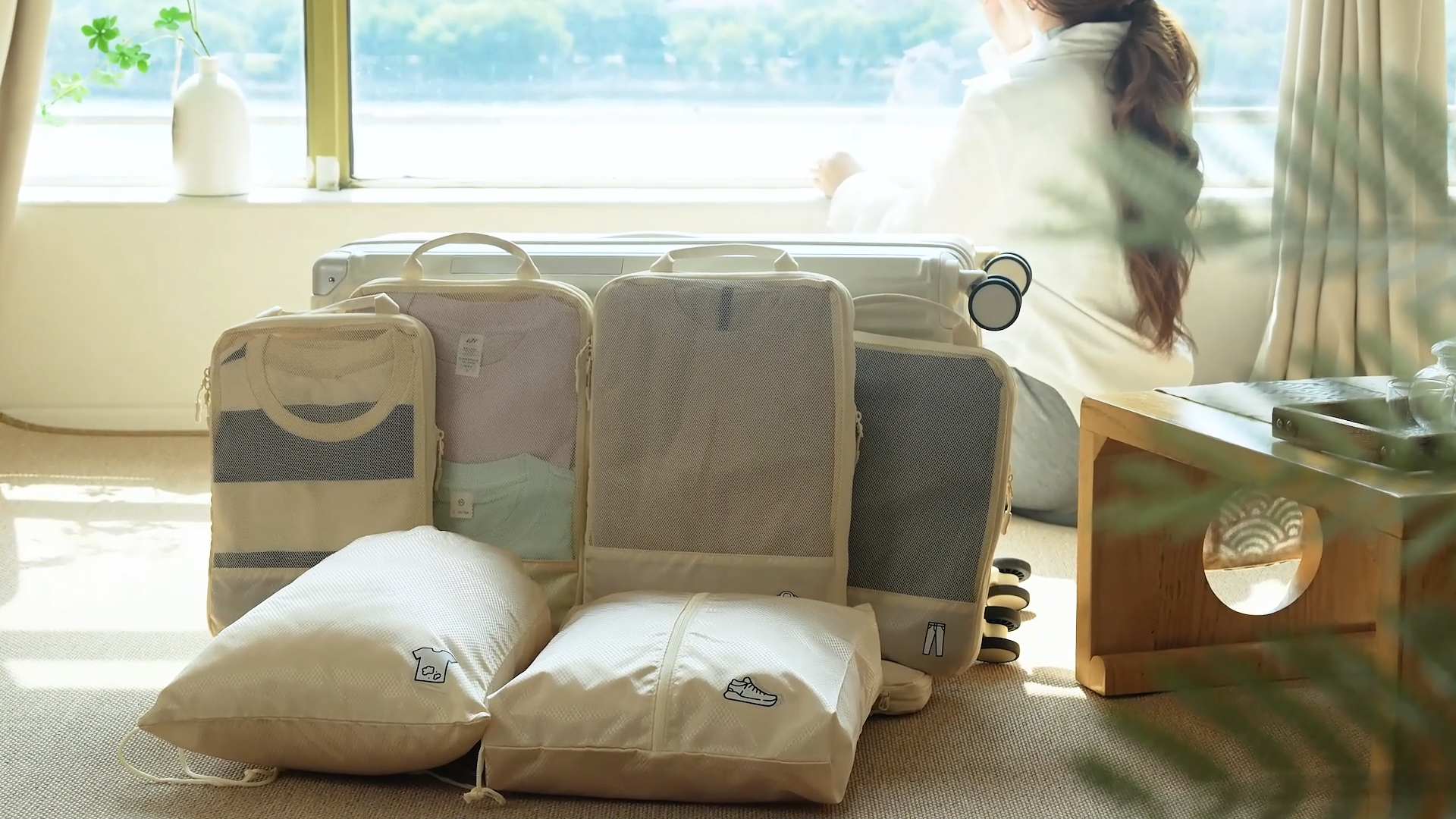 Amazon.co.jp: Samfolk 旅行用圧縮袋 トラベルポーチ 旅行圧縮バッグ 8